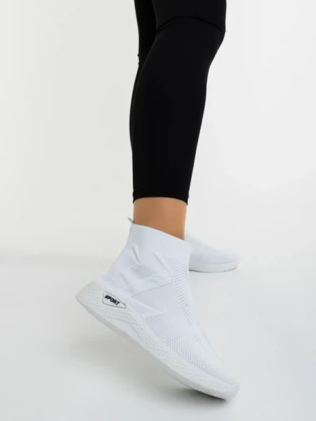 Iselia fehér női sportcipő textil anyagból