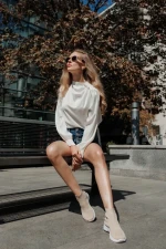 Iselia bézs női sportcipő textil anyagból