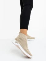 Iselia bézs női sportcipő textil anyagból