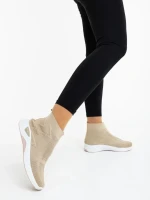 Iselia bézs női sportcipő textil anyagból