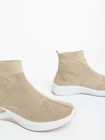 Iselia bézs női sportcipő textil anyagból