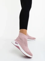 Siara rózsaszin női sportcipő textil anyagból