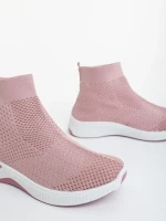 Siara rózsaszin női sportcipő textil anyagból