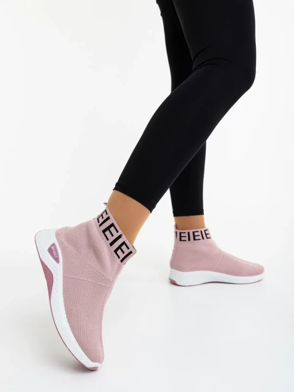 Irenia rózsaszin női sportcipő textil anyagból