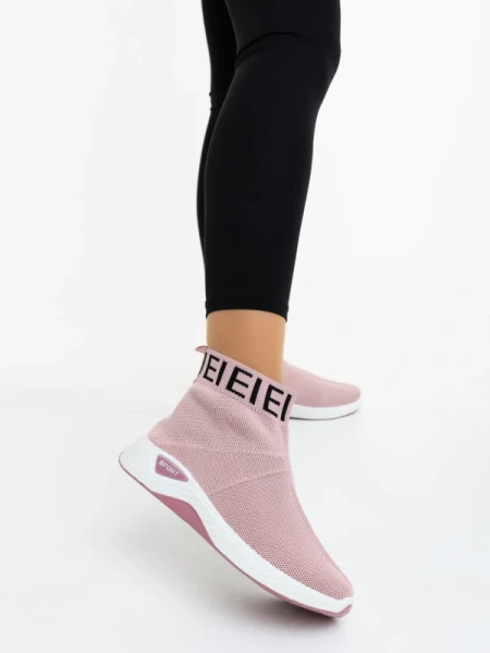 Irenia rózsaszin női sportcipő textil anyagból