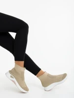 Siara bézs női sportcipő textil anyagból