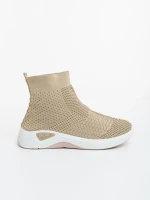 Siara bézs női sportcipő textil anyagból