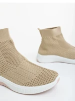 Siara bézs női sportcipő textil anyagból