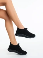 Alenia fekete női sportcipő textil anyagból