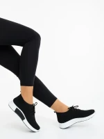 Alenia fekete fehér női sportcipő textil anyagból