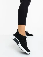 Alenia fekete fehér női sportcipő textil anyagból