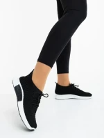 Alenia fekete fehér női sportcipő textil anyagból