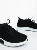 Alenia fekete fehér női sportcipő textil anyagból