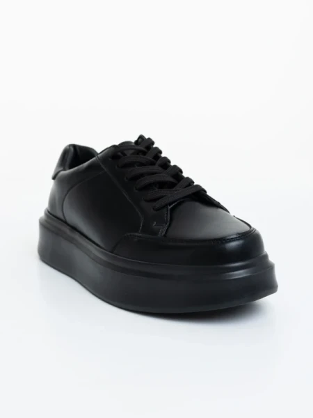 Asante fekete  férfi sportcipő ökológiai bőrből