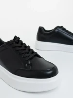 Asante fekete fehér férfi sportcipő ökológiai bőrből