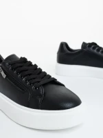 Aslan fekete fehér férfi sportcipő ökológiai bőrből