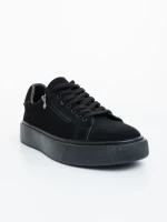 Aslan fekete férfi sportcipő textil anyagból