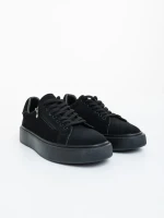 Aslan fekete férfi sportcipő textil anyagból