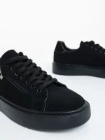 Aslan fekete férfi sportcipő textil anyagból