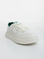 Kreed bézs és zöld férfi sportcipő ökológiai bőrből