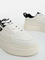 Mitchell bézs és fekete férfi sportcipő ökológiai bőrből