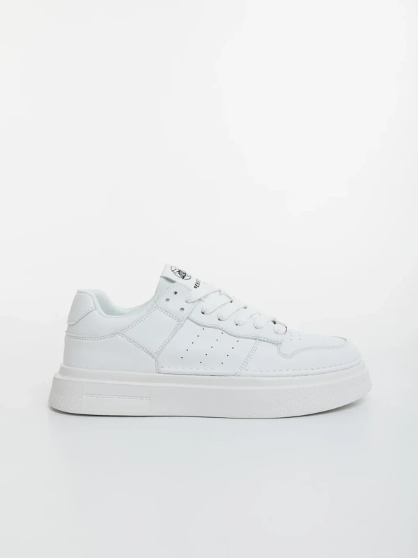 Cedrik fehér férfi sportcipő ökológiai bőrből