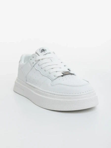 Cedrik fehér férfi sportcipő ökológiai bőrből