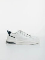 Kenney fehér és kék férfi sportcipő ökológiai bőrből