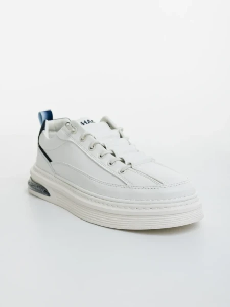 Kenney fehér és kék férfi sportcipő ökológiai bőrből