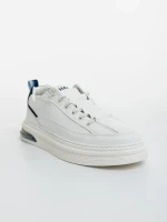 Kenney fehér és kék férfi sportcipő ökológiai bőrből