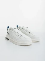 Kenney fehér és kék férfi sportcipő ökológiai bőrből