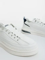 Kenney fehér és kék férfi sportcipő ökológiai bőrből