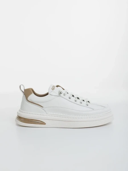 Kenney fehér és bézs férfi sportcipő ökológiai bőrből