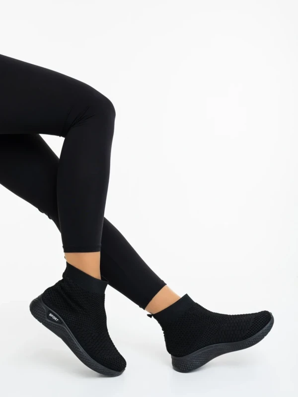 Siara fekete női sportcipő textil anyagból