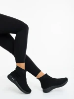 Siara fekete női sportcipő textil anyagból