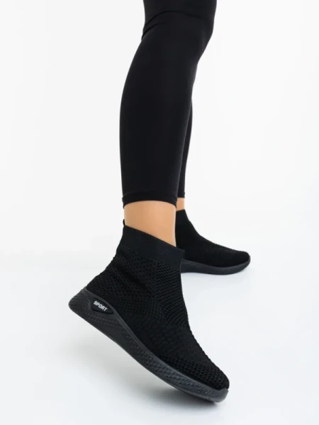 Siara fekete női sportcipő textil anyagból