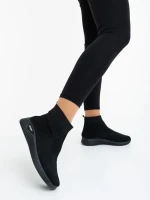 Siara fekete női sportcipő textil anyagból