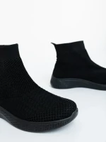 Siara fekete női sportcipő textil anyagból