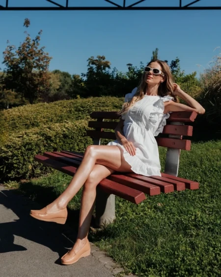 Belora tevebarna női félcipő ökológiai bőrből