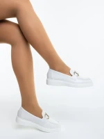 Zeria fehér női félcipő lakkozott ökológiai bőrből