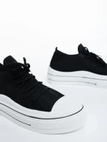 Iraza fekete női tornacipő, textil anyagból készült