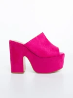 Lazara fukszia női papucs textil anyagból