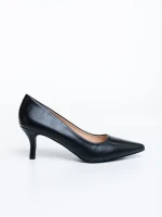Maera fekete női magassarkú cipő ökológiai bőrből