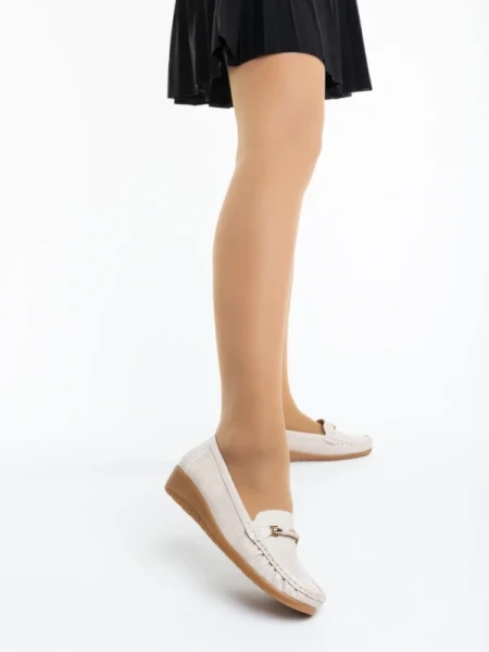 Camelida világos bézs női félcipő ökológiai bőrből