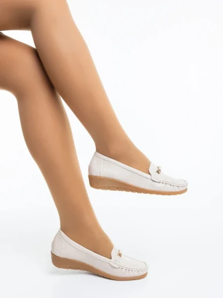 Camelida világos bézs női félcipő ökológiai bőrből