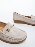 Camelida világos bézs női félcipő ökológiai bőrből