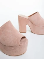 Lazara rózsaszin női papucs textil anyagból