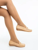 Camelida sötét bézs női félcipő ökológiai bőrből