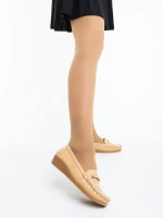 Camelida sötét bézs női félcipő ökológiai bőrből