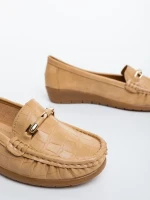 Camelida sötét bézs női félcipő ökológiai bőrből